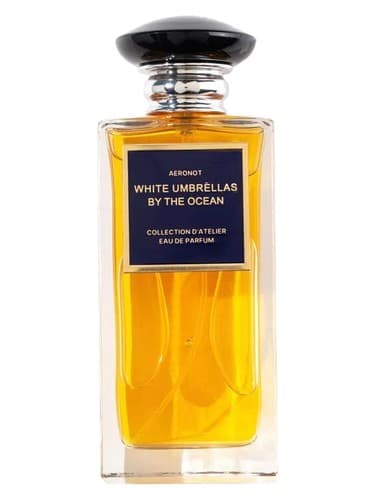 White Umbrellas by the Ocean